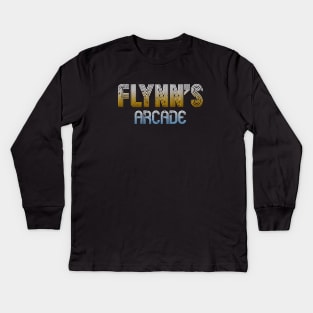 flynn's arcade vintage Kids Long Sleeve T-Shirt
